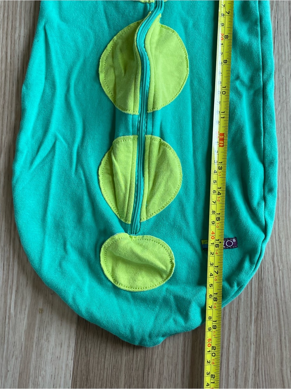SOZO Baby Cotton Wearable Blanket Sleep Sack 0-6 Months Green Sweet Pea Zip-Up - Picture 7 of 8